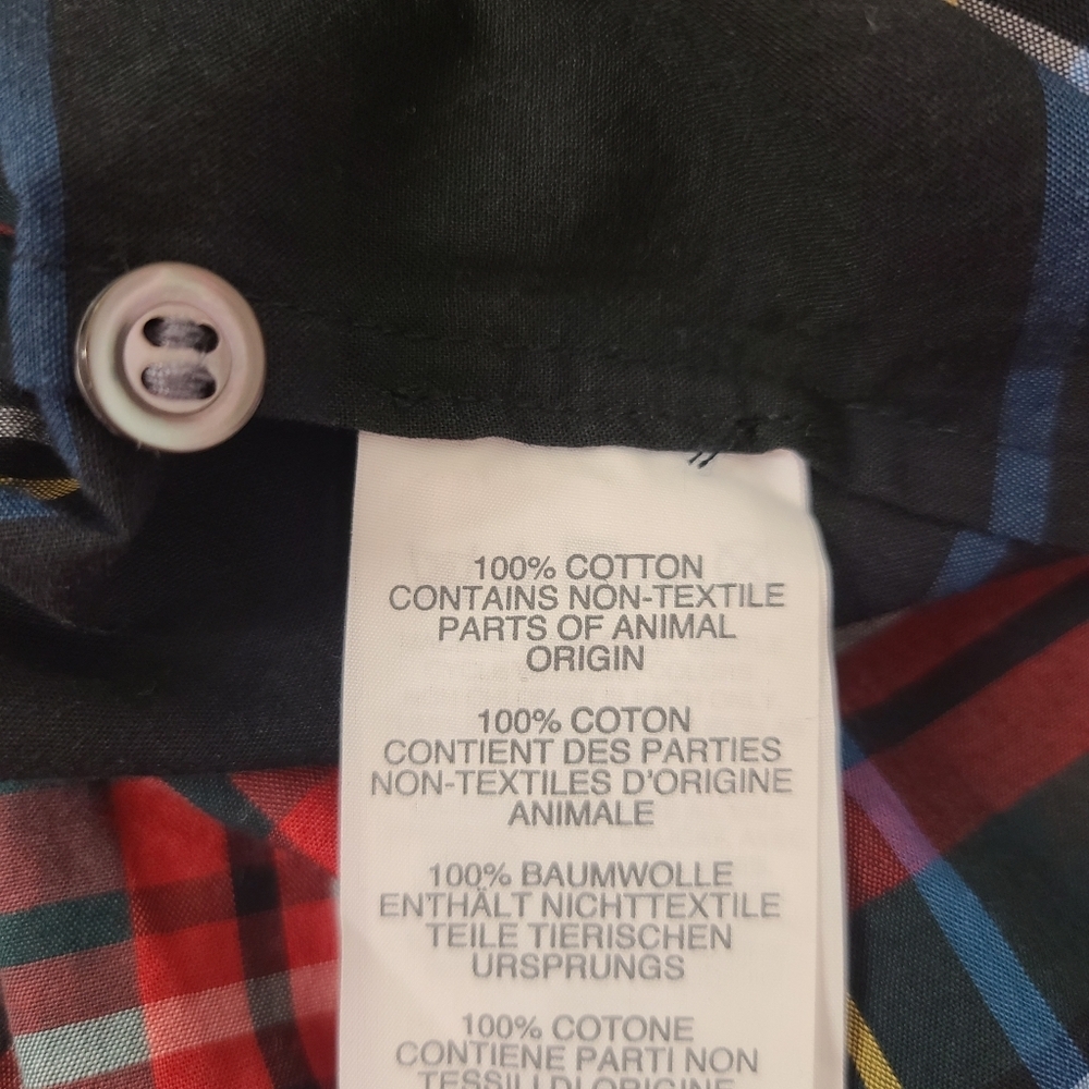 J. Crew Perfect Red Green Plaid Long Sleeve Top Size 4 - Picture 7 of 8